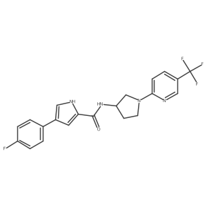 4-(4-fluorophenyl)-N-(1-(5-(trifluoromethyl)pyridin-2-yl)pyrrolidin-3-yl)-1H-pyrrole-2-carboxamide Structure