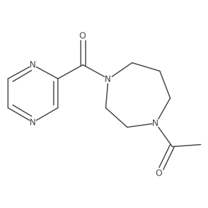 Ethanone, 1-[hexahydro-4-(2-pyrazinylcarbonyl)-1H-1,4-diazepin-1-yl]-结构式