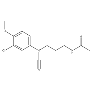 N-{3-[(3-chloro-4-methoxyphenyl)(cyano)amino]propyl}acetamide结构式