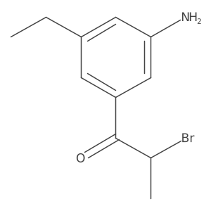 1-(3-Amino-5-ethylphenyl)-2-bromopropan-1-one结构式
