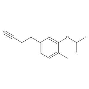 3-[3-(Difluoromethoxy)-4-methylphenyl]propanenitrile结构式