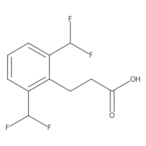 (2,6-Bis(difluoromethyl)phenyl)propanoic acid Structure