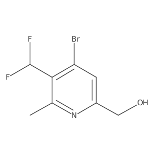 4-Bromo-3-(difluoromethyl)-2-methylpyridine-6-methanol结构式