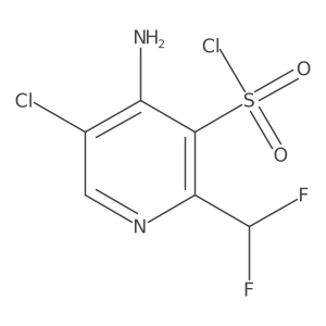 4-Amino-5-chloro-2-(difluoromethyl)pyridine-3-sulfonyl chloride Structure