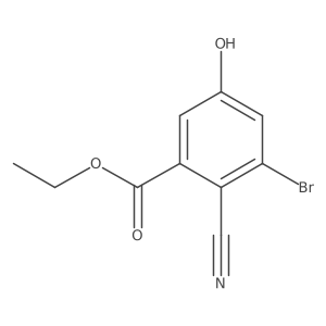 Ethyl 3-bromo-2-cyano-5-hydroxybenzoate Structure
