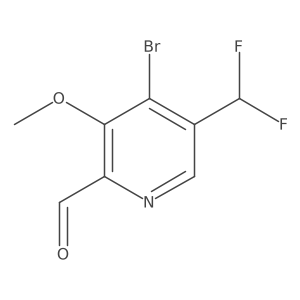 4-Bromo-5-(difluoromethyl)-3-methoxypicolinaldehyde Structure