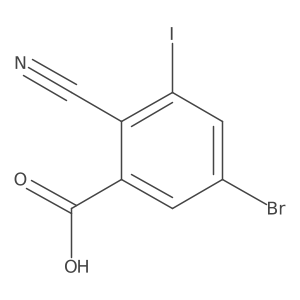 5-Bromo-2-cyano-3-iodobenzoic acid Structure