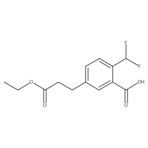 2-(Difluoromethyl)-5-(3-ethoxy-3-oxopropyl)benzoic acid Structure