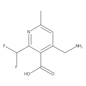 4-(Aminomethyl)-2-(difluoromethyl)-6-methylnicotinic acid Structure