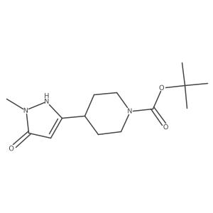 tert-butyl 4-(5-hydroxy-1-methyl-1H-pyrazol-3-yl)piperidine-1-carboxylate结构式