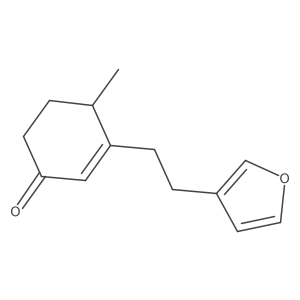 2-Cyclohexen-1-one, 3-[2-(3-furanyl)ethyl]-4-methyl-, (R)- Structure
