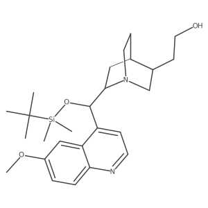2-[(3R,4S,6S)-6-[(R)-[tert-butyl(dimethyl)silyl]oxy-(6-methoxyquinolin-4-yl)methyl]-1-azabicyclo[2.2.2]octan-3-yl]ethanol Structure