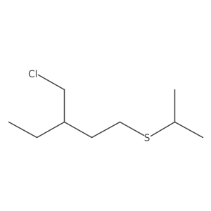 3-(Chloromethyl)-1-(propan-2-ylsulfanyl)pentane结构式