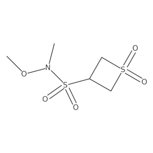 N-methoxy-N-methyl-1,1-dioxo-1lambda-thietane-3-sulfonamide结构式