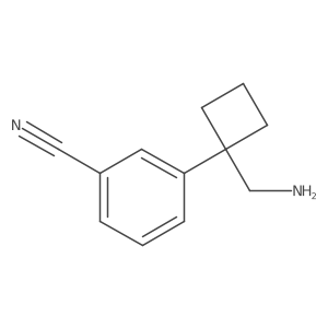 3-[1-(Aminomethyl)cyclobutyl]benzonitrile Structure