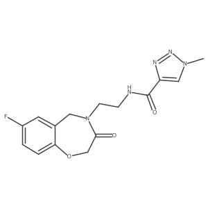 N-[2-(7-fluoro-3-oxo-2,3,4,5-tetrahydro-1,4-benzoxazepin-4-yl)ethyl]-1-methyl-1H-1,2,3-triazole-4-carboxamide Structure