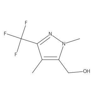 [1,4-Dimethyl-3-(trifluoromethyl)-1H-pyrazol-5-yl]methanol结构式