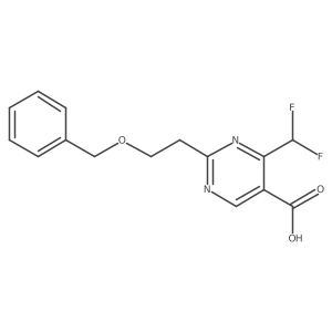 2-[2-(Benzyloxy)ethyl]-4-(difluoromethyl)pyrimidine-5-carboxylic acid Structure