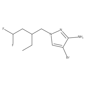 4-bromo-1-(2-ethyl-4,4-difluorobutyl)-1H-pyrazol-3-amine Structure
