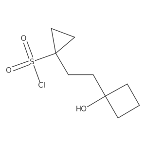 1-[2-(1-Hydroxycyclobutyl)ethyl]cyclopropane-1-sulfonyl chloride Structure
