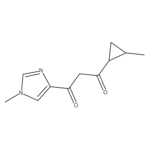 1-(1-methyl-1H-imidazol-4-yl)-3-(2-methylcyclopropyl)propane-1,3-dione结构式
