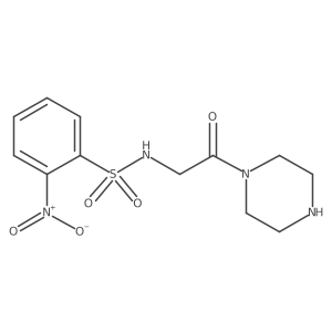 2-nitro-N-[2-oxo-2-(piperazin-1-yl)ethyl]benzene-1-sulfonamide结构式