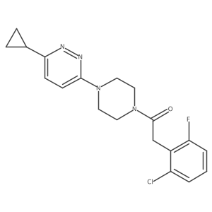 2-(2-Chloro-6-fluorophenyl)-1-(4-(6-cyclopropylpyridazin-3-yl)piperazin-1-yl)ethanone Structure