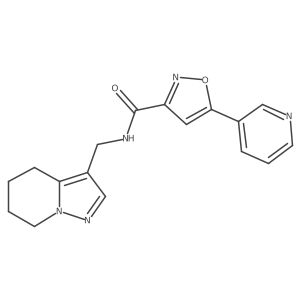 5-(pyridin-3-yl)-N-((4,5,6,7-tetrahydropyrazolo[1,5-a]pyridin-3-yl)methyl)isoxazole-3-carboxamide结构式