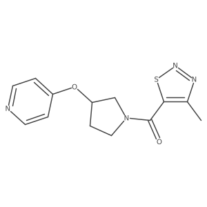 (4-Methyl-1,2,3-thiadiazol-5-yl)(3-(pyridin-4-yloxy)pyrrolidin-1-yl)methanone Structure