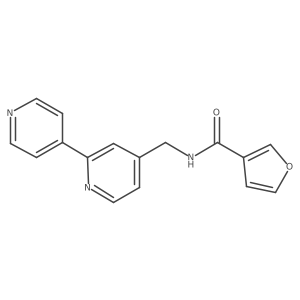N-({[2,4'-bipyridine]-4-yl}methyl)furan-3-carboxamide结构式