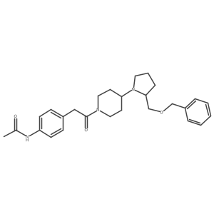 N-(4-(2-(4-(2-((benzyloxy)methyl)pyrrolidin-1-yl)piperidin-1-yl)-2-oxoethyl)phenyl)acetamide结构式