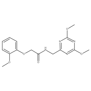 N-[(4,6-dimethoxy-1,3,5-triazin-2-yl)methyl]-2-(2-methoxyphenoxy)acetamide结构式