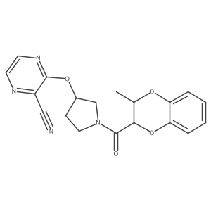 3-{[1-(3-Methyl-2,3-dihydro-1,4-benzodioxine-2-carbonyl)pyrrolidin-3-yl]oxy}pyrazine-2-carbonitrile Structure