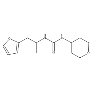 1-(1-(furan-2-yl)propan-2-yl)-3-(tetrahydro-2H-pyran-4-yl)urea结构式