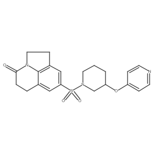 8-((3-(pyridin-4-yloxy)piperidin-1-yl)sulfonyl)-5,6-dihydro-1H-pyrrolo[3,2,1-ij]quinolin-4(2H)-one结构式