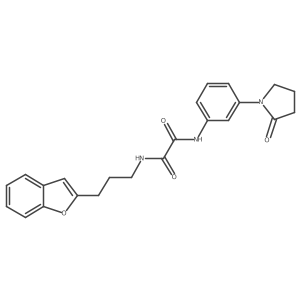 N1-(3-(benzofuran-2-yl)propyl)-N2-(3-(2-oxopyrrolidin-1-yl)phenyl)oxalamide Structure