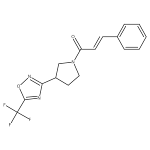 (Z)-3-phenyl-1-(3-(5-(trifluoromethyl)-1,2,4-oxadiazol-3-yl)pyrrolidin-1-yl)prop-2-en-1-one Structure