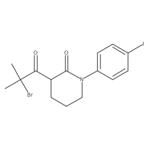 3-(2-Bromo-2-methylpropanoyl)-1-(4-iodophenyl)piperidin-2-one结构式