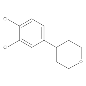 4-(3,4-Dichlorophenyl)oxane结构式