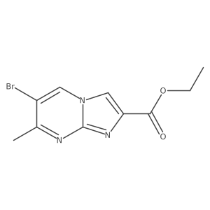 Ethyl 6-bromo-7-methylimidazo[1,2-a]pyrimidine-2-carboxylate结构式
