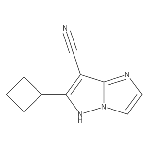 6-cyclobutyl-5H-imidazo[1,2-b]pyrazole-7-carbonitrile结构式