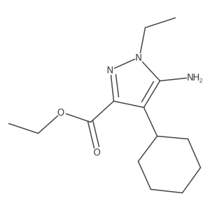 ethyl 5-amino-4-cyclohexyl-1-ethyl-1H-pyrazole-3-carboxylate Structure