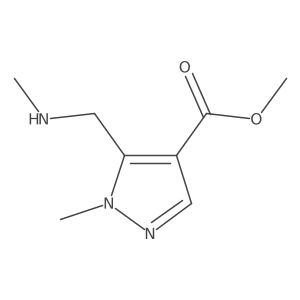 methyl 1-methyl-5-[(methylamino)methyl]-1H-pyrazole-4-carboxylate结构式