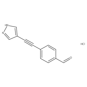 4-((1H-Pyrazol-4-yl)ethynyl)benzaldehyde hydrochloride Structure