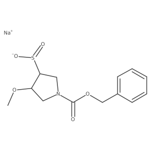 Sodium 1-[(benzyloxy)carbonyl]-4-methoxypyrrolidine-3-sulfinate结构式
