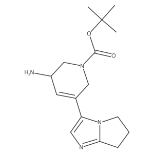 tert-butyl 3-amino-5-{5H,6H,7H-pyrrolo[1,2-a]imidazol-3-yl}-1,2,3,6-tetrahydropyridine-1-carboxylate Structure