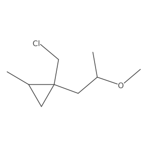1-(Chloromethyl)-1-(2-methoxypropyl)-2-methylcyclopropane结构式