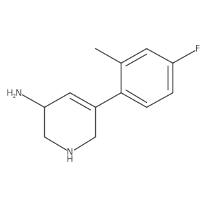 5-(4-Fluoro-2-methylphenyl)-1,2,3,6-tetrahydropyridin-3-amine结构式