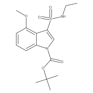 tert-butyl 3-(ethylsulfamoyl)-4-methoxy-1H-indole-1-carboxylate Structure
