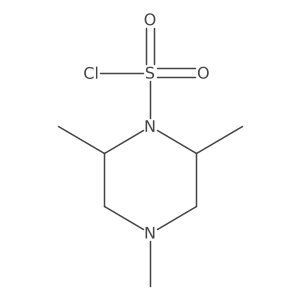 2,4,6-Trimethylpiperazine-1-sulfonyl chloride结构式